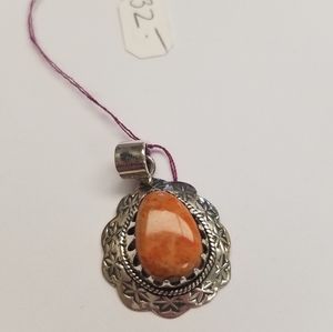 Italian coral Sterling Silver charm/pendant